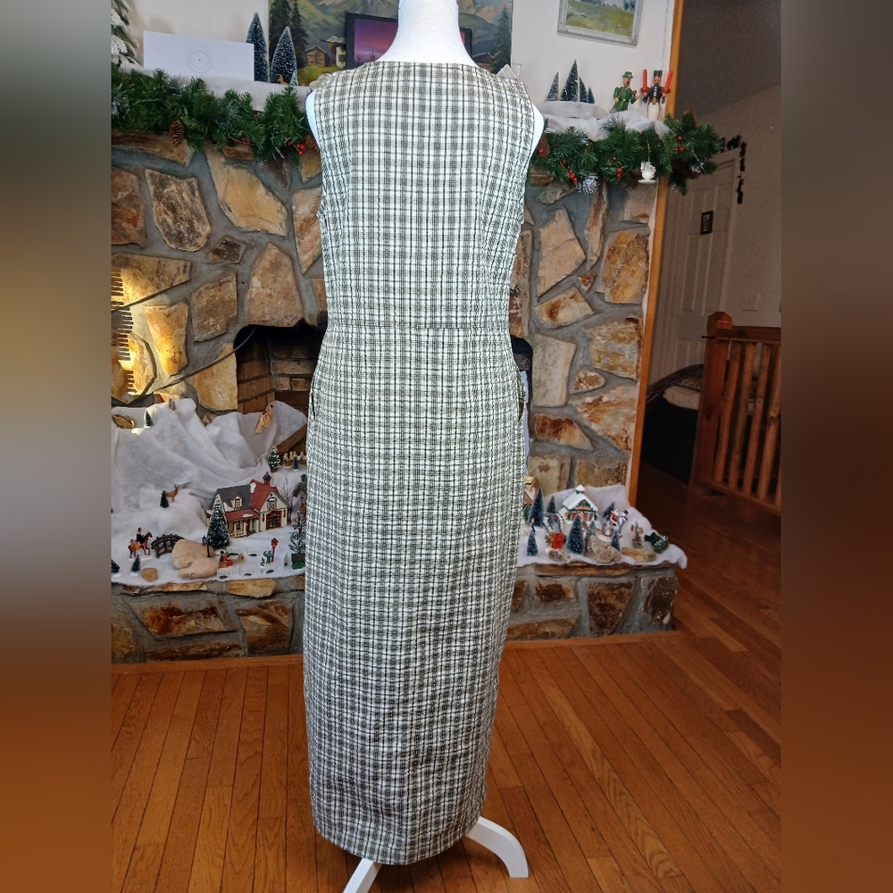 ๐ Bobbie Brooks Elegant Black, White, Cream Checkered Dress Small - Picture 8 of 10